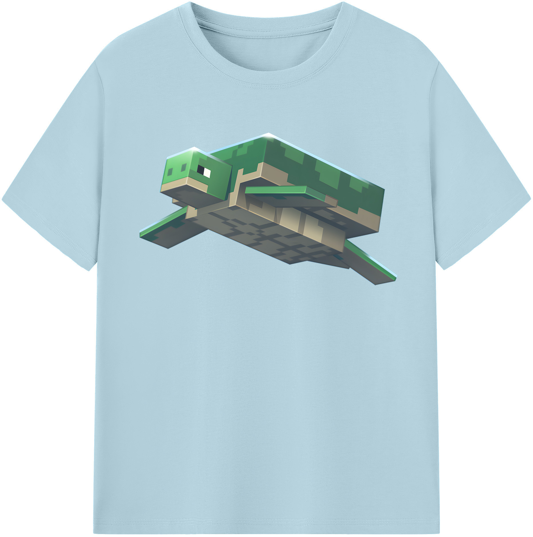 （画像用） マインクラフト ブロックの世界 Minecraft MC Block world 綿100％半袖Tシャツ（フロントプリント）